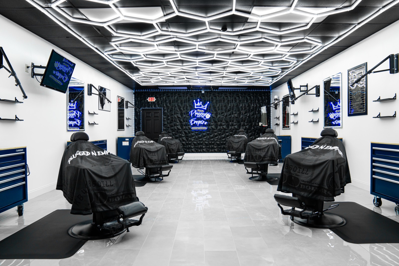 Inside Plugged N Empire Barbershop